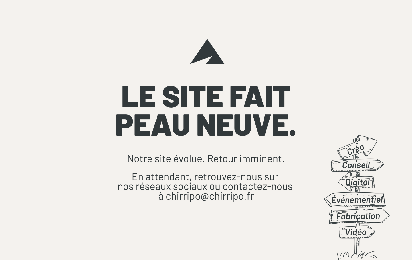 Le site fait peau neuve. Notre site évolue. Retour imminent.